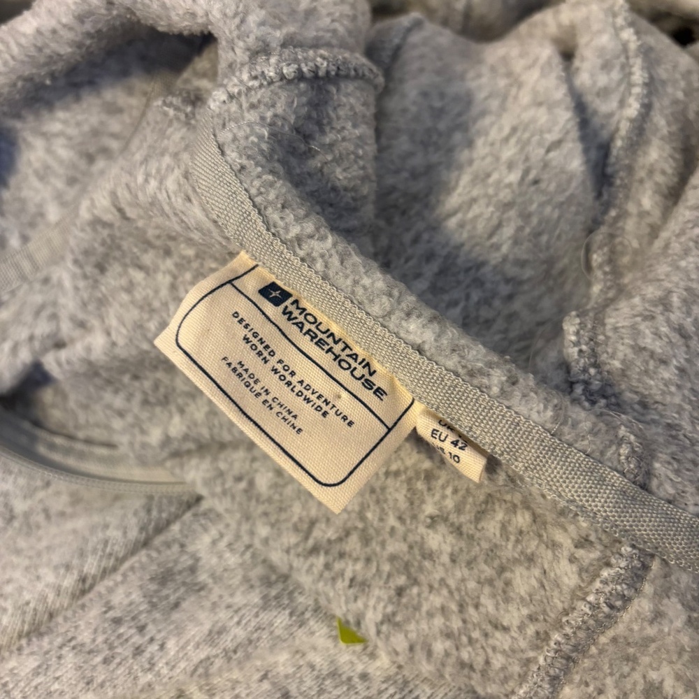 Mountain Warehouse Nevis Full Zip Fleece Lined Hoodie Grey Womens Size 10 NWT - Picture 5 of 5